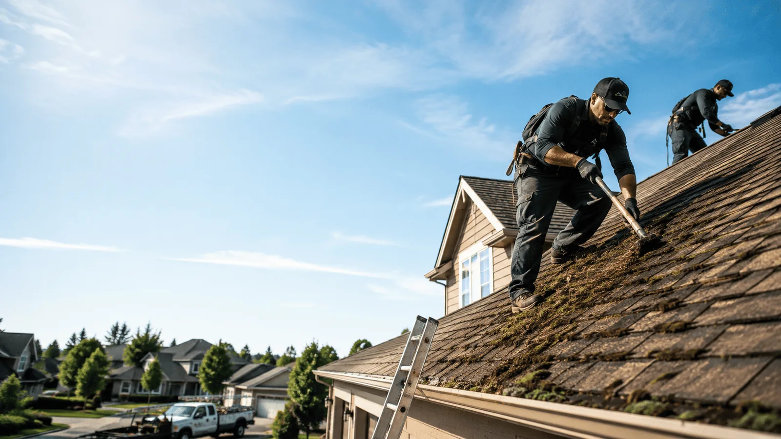 Roof Moss Removal in Round Mountain, TX near me